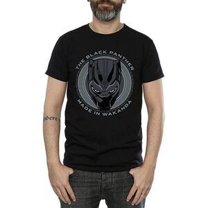 Black Panther Mens Made in Wakanda Cotton T-Shirt / Black